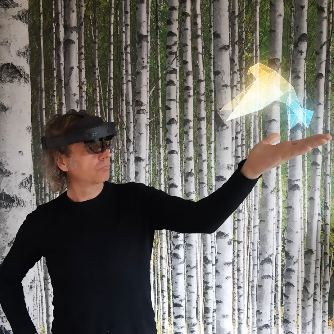 Jaap Nauta met Mixed Reality-bril